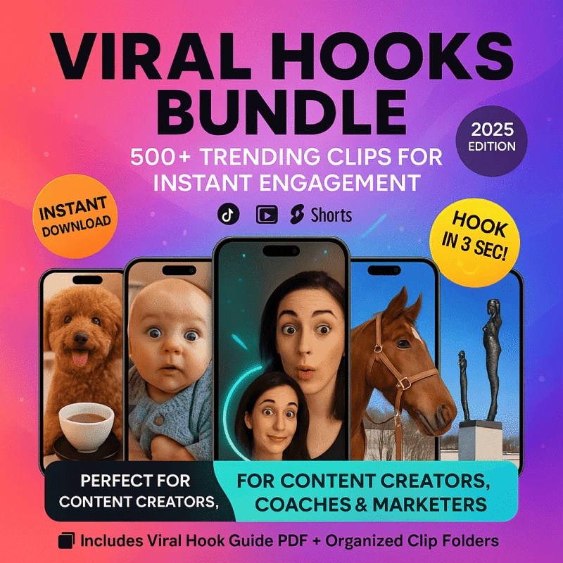 500+ Viral Hook Clips Bundle Trending Video